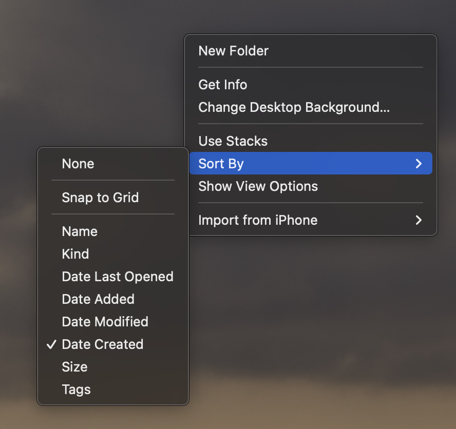 Organize Mac Desktop Files